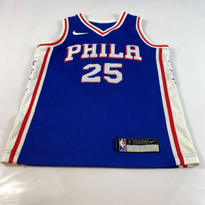 Philadelphia 76ers Ben Simmons 25 Nike Boys Jersey Multicolor V Neck Dri Fit S